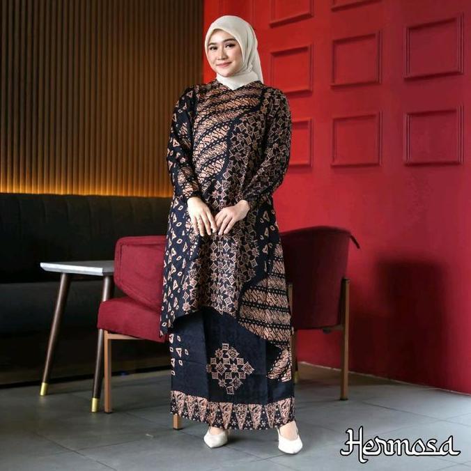 Set Batik Sutra Mewah High Quality (EKSCLUSIF) SET GAMIS BATIK BAHAN DOBBY SUTRA STELAN ROK BATIK SU