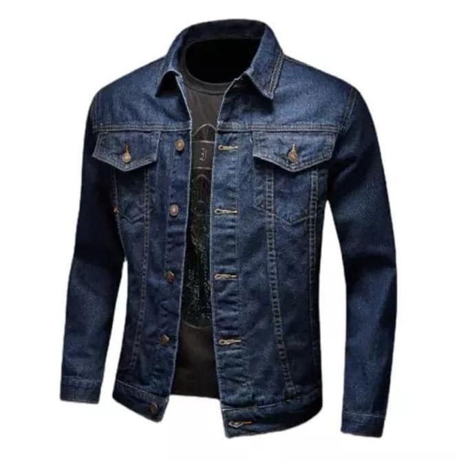 BEST SELLER / PREMIUM jaket jeans denim pria size jumbo/ XXL-XXXl Distro Kancing Casual Keren Panjan