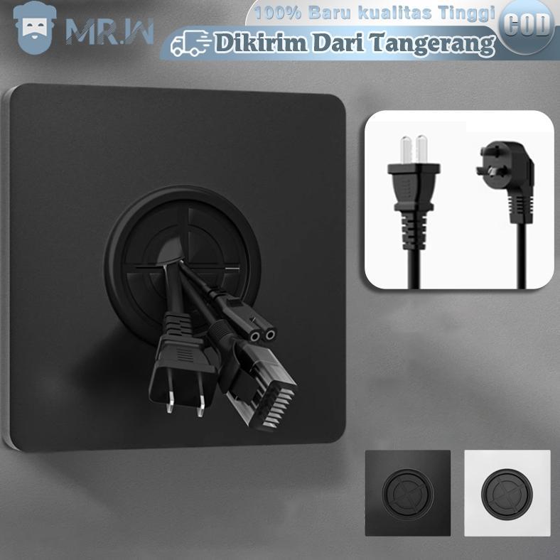 Tutup Lubang Kabel Dinding 2pcs Soket Kabel Socket Blank Panel Dekorasi Penutup Lubang Kabel Dinding