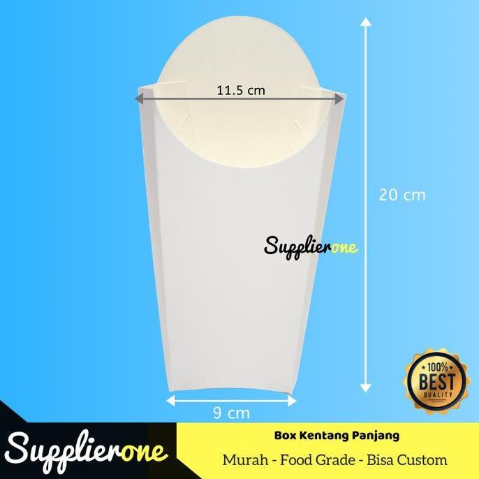 Lapakkita- Dus Kentang Goreng Panjang, Box Kentang, Kemasan Kentang Goreng