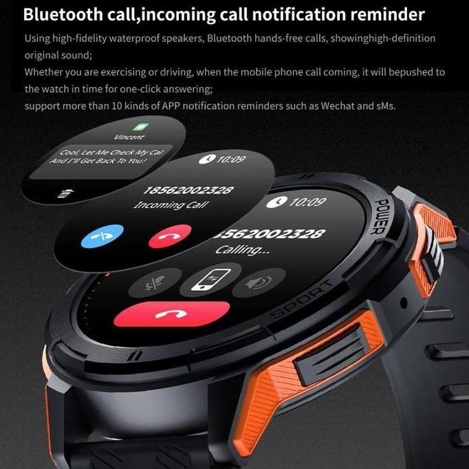 Bozlun B73 | Layar Aod Smartwatch | Tahan Air 3Atm | Layar Aod Smartwatch | Jam Tangan Militer | Hea