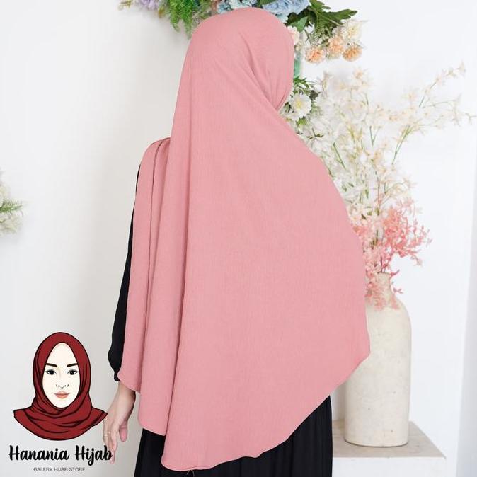 Terpopuler- Pashmina Humaira Oval Jumbo Syar'I 200X120 Crinkle Airflow Premium By Hanania Hijab Keru