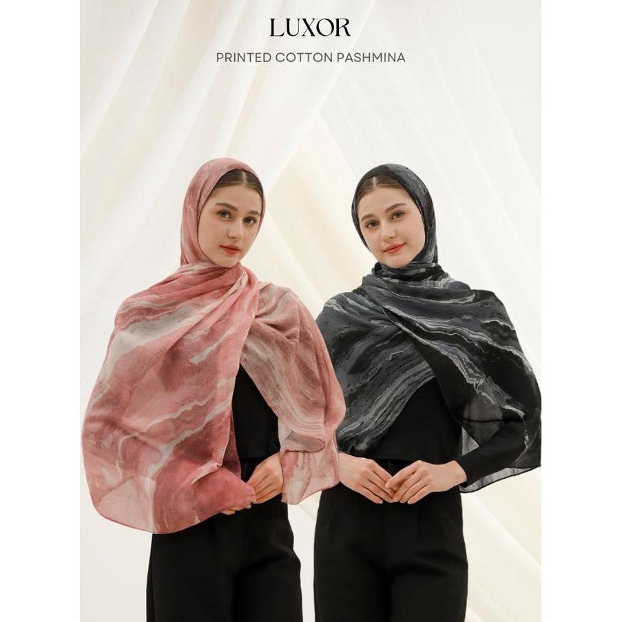 Terpopuler- Luxor Printed Cotton Modal Pashmina