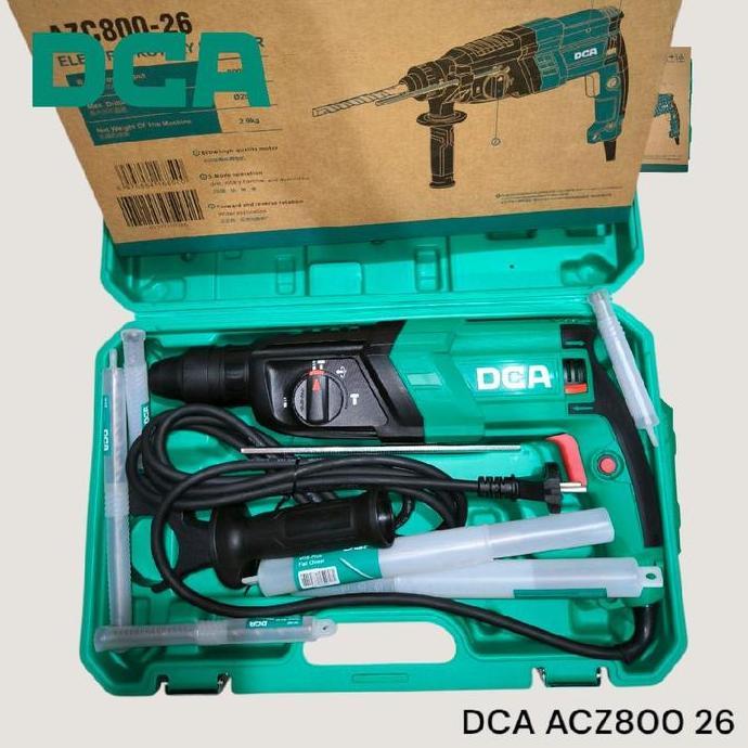 DCA ACZ800 26 Rotary Hammer DCA 26mm Hammer Drill Bor Bobok 3 Fungsi Bor Tembok