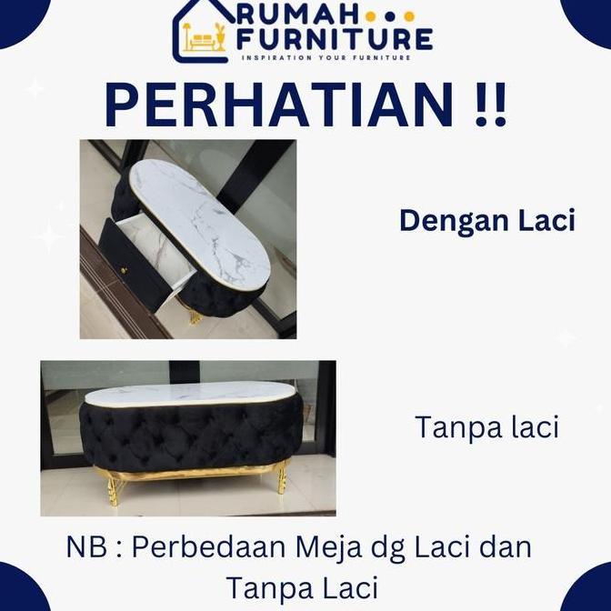 Terlaris Rumah Furniture Meja Maroko Minimalis Meja Tamu Modern Dengan Laminasi Hpl Motif Marmer & K