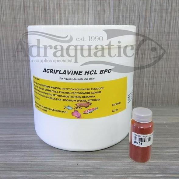 Blebeb- Serbuk Bubuk Acriflavine Hcl Bpc Obat Jamur Infeksi White Spot Ikan Hias Kura-Kura