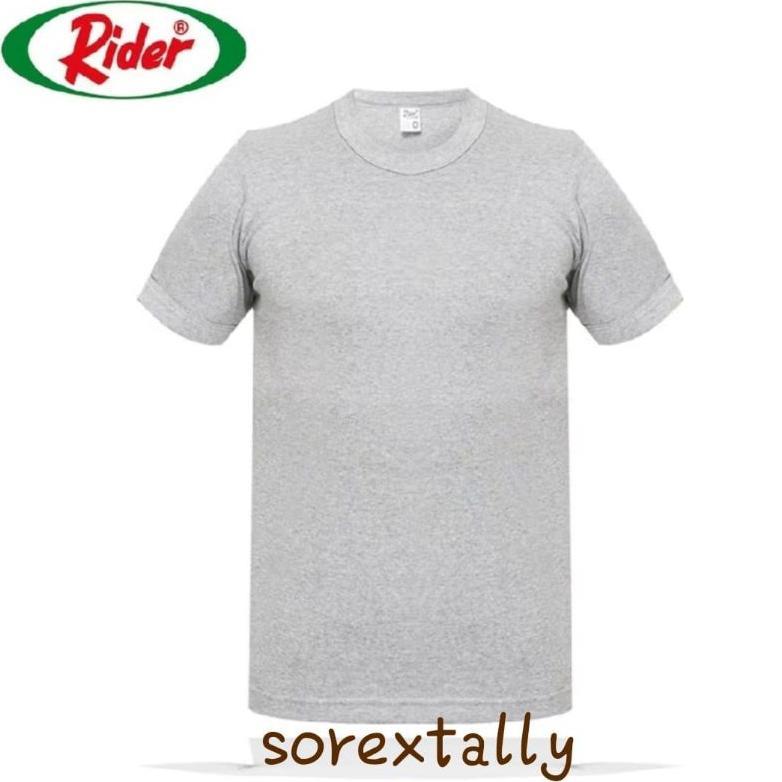 Rider Kaos Oblong Pria Polos Katun R 223 BW Kaos ABU Anti Melar