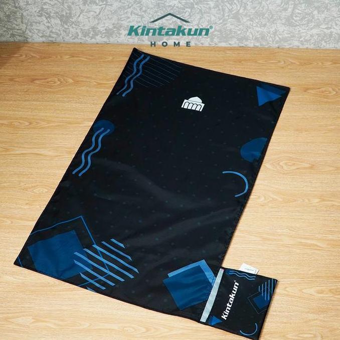 Grosir Kintakun Sajadah Travel Motif Aesthetic Anti Slip With Pouch Firdaus  Muslim Turki Mini Hitam