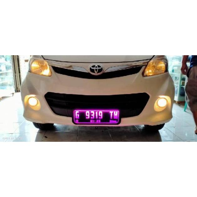 Plat nomer mobil akrilik lampu led