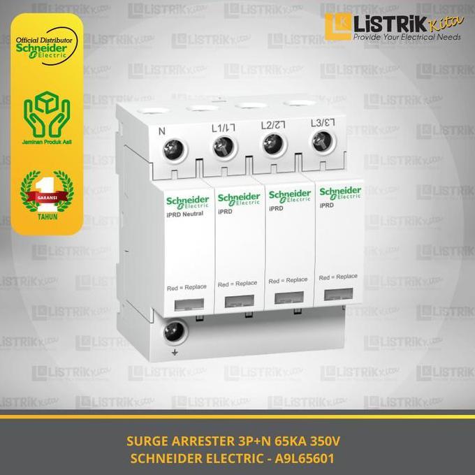 Promo SURGE ARRESTER SCHNEIDER ELECTRIC IPRD 65R WITH REMOTE TRAN 3P+N 65KA 350V - A9L65601 Diskon