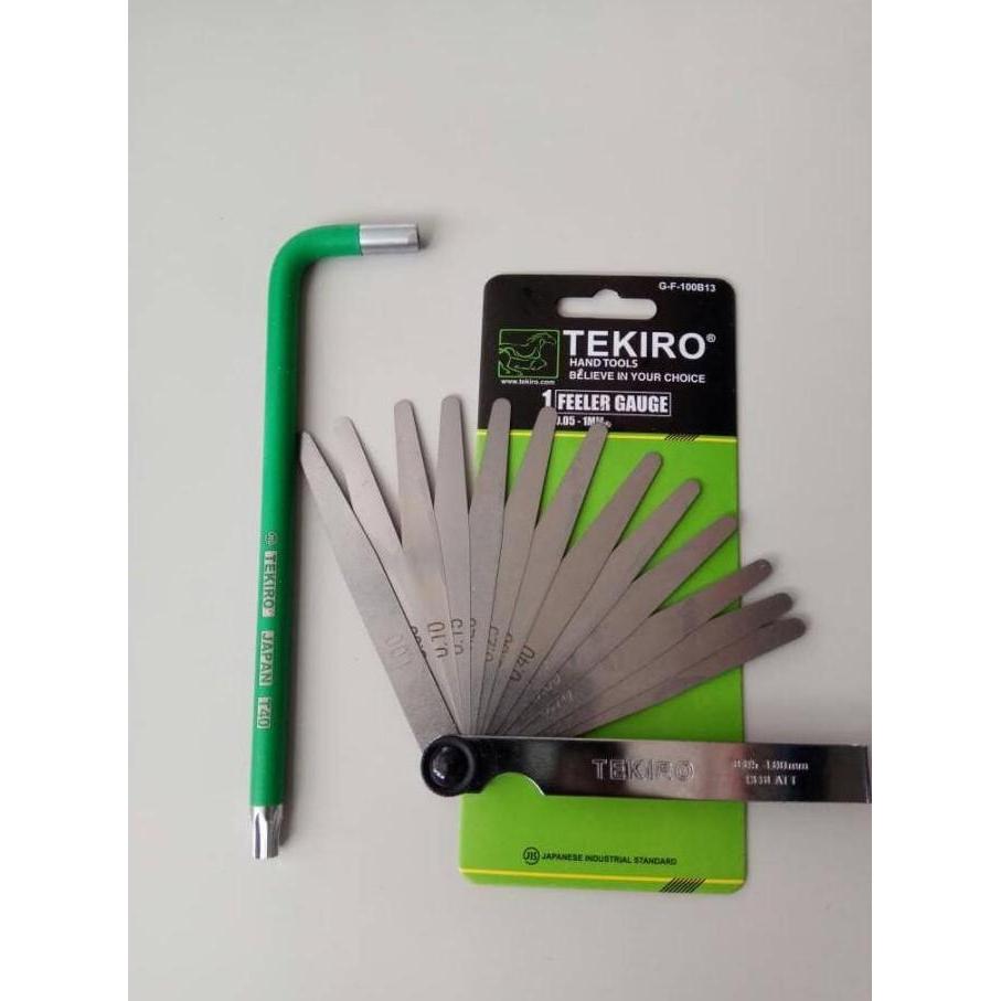 Thebest- Feller Gauge + Kunci Stel Klep Tekiro - Kunci Setel Klep Motor TEKIRO