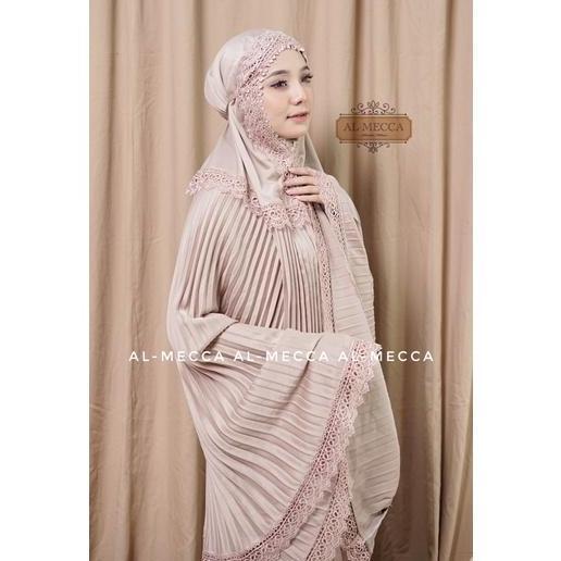 Thebest- Mukena Dewasa Plisket Daily Al-Mecca Renda Mewah
