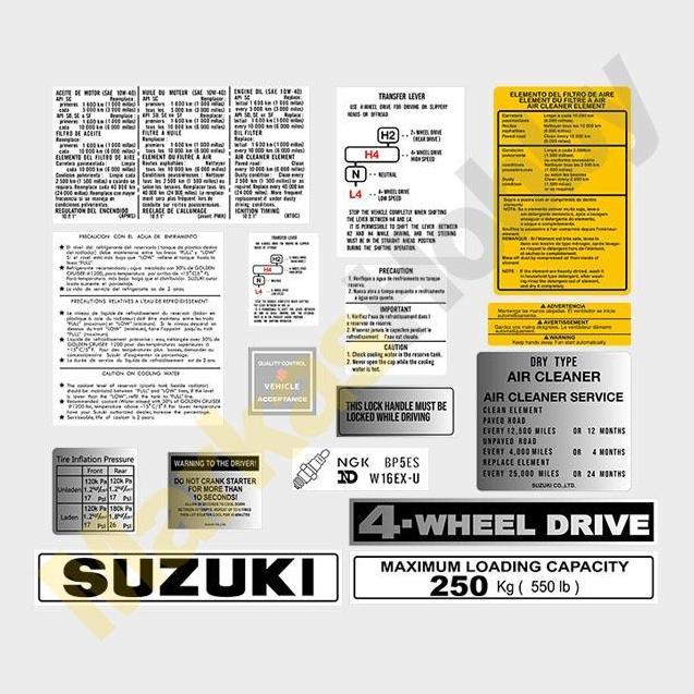 Stiker Suzuki Jimny LJ80Set