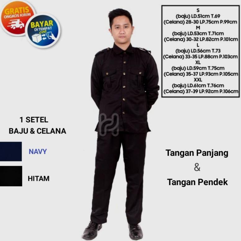 BEST SELLER SERAGAM SAFARI KANCING GARUDA BAJU SAFARI SETELAN SAFARI SECURITY SERAGAM DRIVER TERBARU