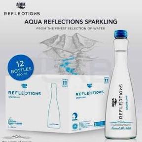 promo - aqua reflections sparkling water 380ml 1 dus / karton isi 12 botol