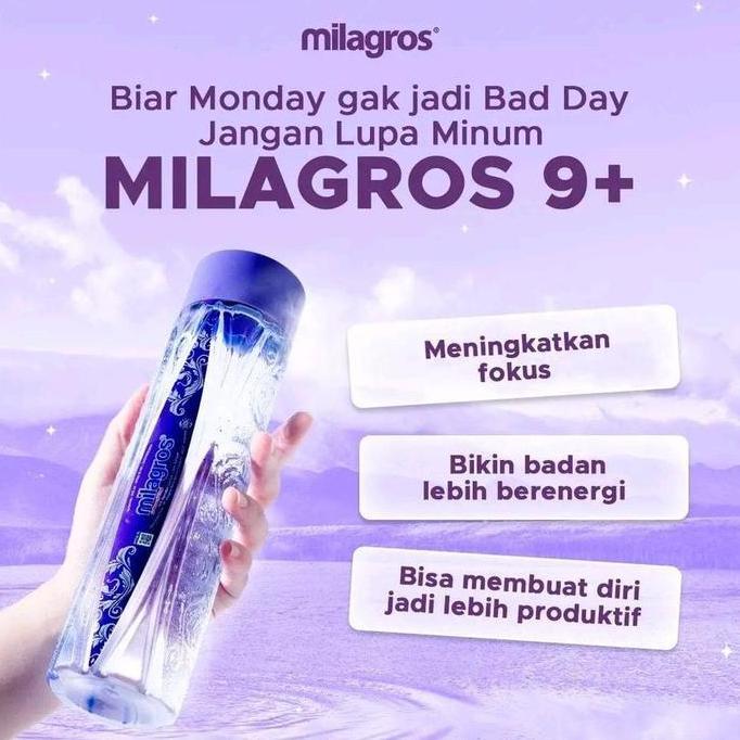 promo - milagros original 1 dus isi 12 botol air kesehatan alkali ph tinggi 612ml