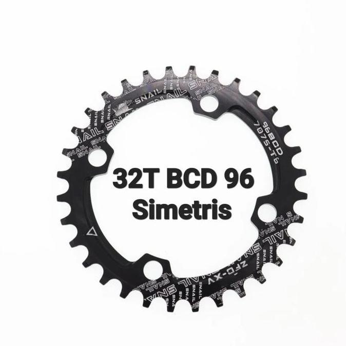 Snail Chainring Simetris 32T Bcd 96 Chain Ring Arm Crank Bcd 96 32T
