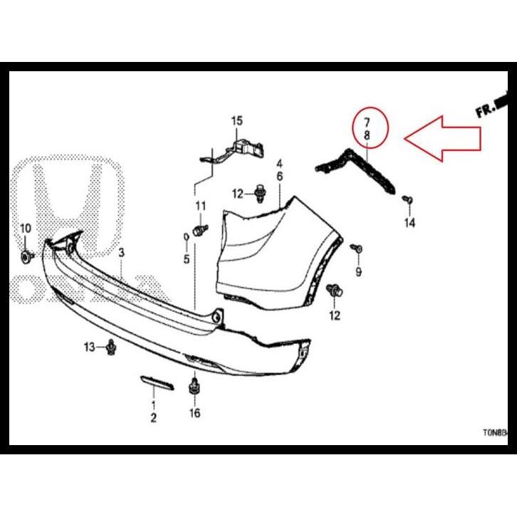 TERLARIS BRACKET BREKET BUMPER BEMPER BELAKANG HONDA CRV GEN 4 RM 2013 2014 2015 ORIGINAL 