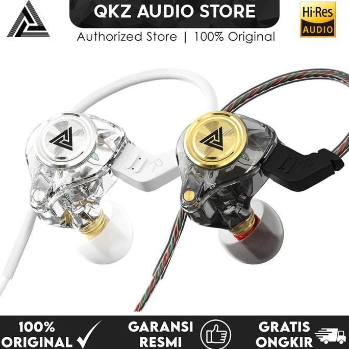 surf_magandir - qkz ak3 with mic in ear monitor dynamic hifi heavy bass earphone earbuds headphones