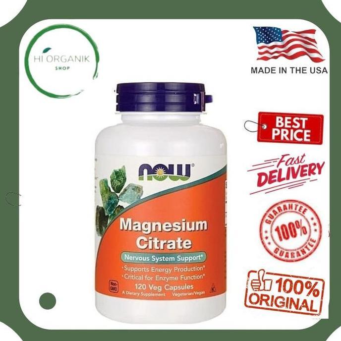 Now Foods Magnesium Citrate 120 Veg Caps / Now Food Magnesium Citrate