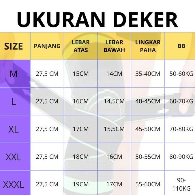 Gasyuuk- Deker Lutut  Pelindung Lutut Olahraga Pengaman Knee Pad Elbow Support Size L ,Xl ,Xxl