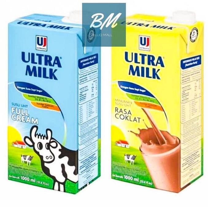 Alami- Susu Ultra 1 Liter / Susu Uht Susu Ultra Milk 1000 Ml Full Cream Coklat / Susu Ultra Milk 1 L