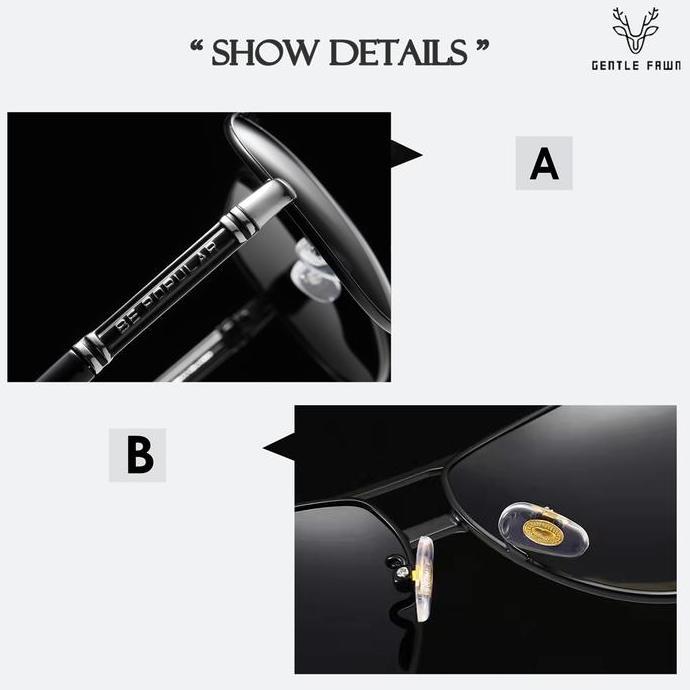 Terpopuler- Kacamata Sunglasses Polarized Anti Silau Pria Kotak Metal Ddd 2605