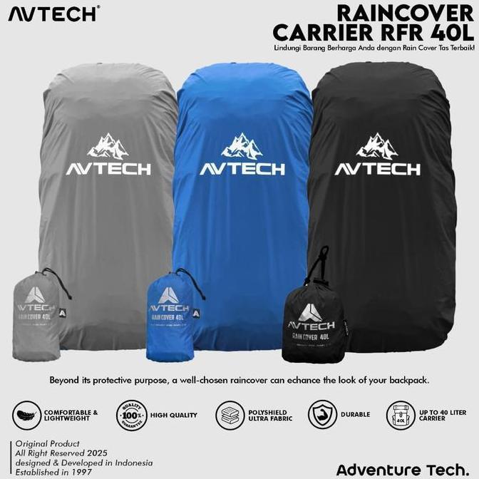 Lansungkirim- Avtech - Rain Cover Bag Waterproof Pelindung Tas Anti Air 40-50 Liter - Cover Carrier 