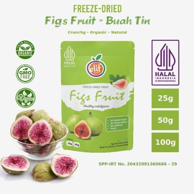Nikmat- Elif Fruits Freeze Dried Figs Fruit / Buah Tin Kering / Buah Ara Iris Beku Kering
