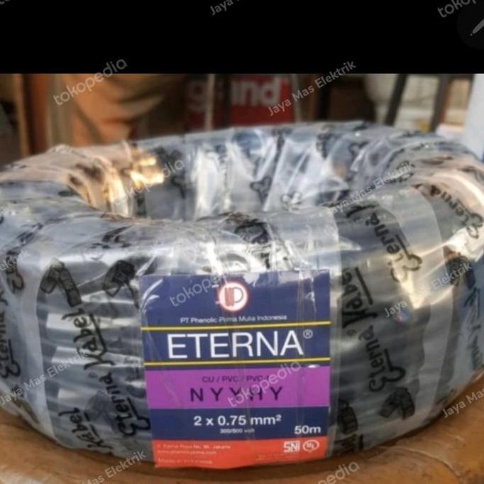 Promo Kabel Eterna NYYHY 2x0.75 2x0, 75 2 x 0,75 2 x 0.75 Eterna 50M 50Meter Diskon
