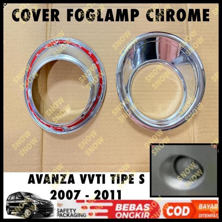 TERLARIS COVER FOGLAMP AVANZA VVTI TIPE S 2007 2010 2011 FOG LAMP CHROME