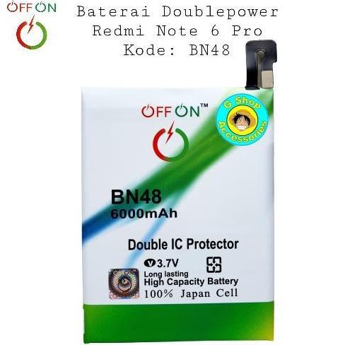 NEW Baterai Batre Doublepower For Redmi Note 6 Pro BN48 Battery Double Power BN 48