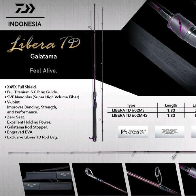 TERBARU - Joran Daiwa LIBERA TD 602MHS | Original | Garansi | Pancing | FREE PACKING