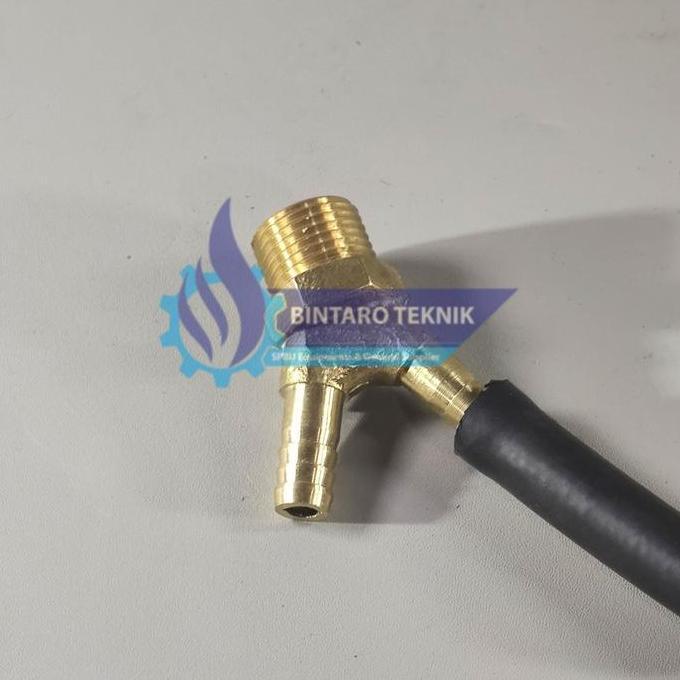Irontic- Nepel Kuningan Y King Nepel Sambungan Konektor Selang 5/16" Drat 1/2"