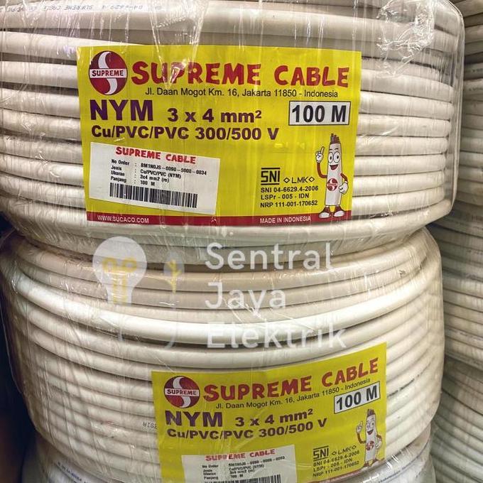 Promo KABEL NYM 3X4 mm 100M (METER) SUPREME Diskon