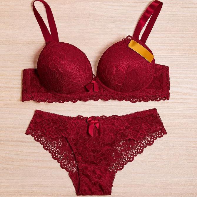 Bra Bh Set Celana Dalam Busa Tebal Push Up Cup B Kait 3 Bh Wanita Dewasa Remaja
