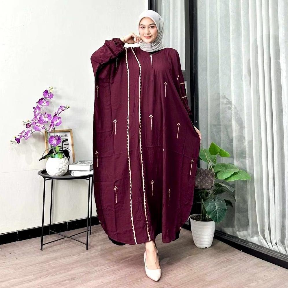 big promo kaftan semprot bahan rayon super jumbo ld 160cm baju muslim kekinian