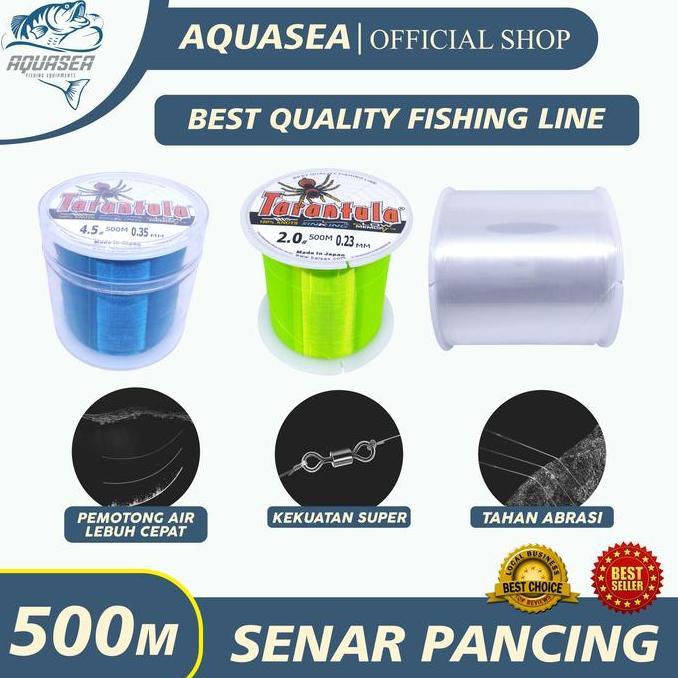 Codbisa- Aquasea Tali Pancing Tarantula 500Meter 5Warna  Nilon Tali Pancing Bahan Nilon Pancing Anti
