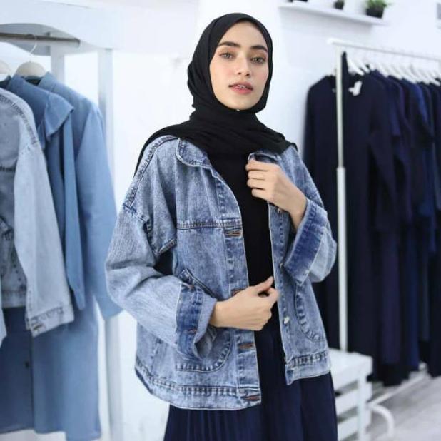 Best Deals Jaket Wanita Denim Jeans - Seom Jacket Oversize - Hipster Jaket