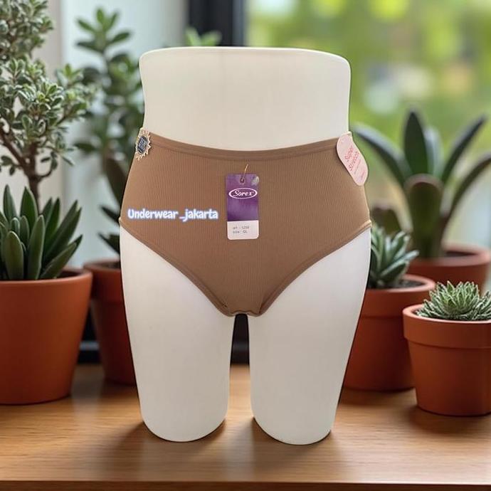 Celana Dalam Wanita Sorex 1258 Cutting Midi Stretch Motif Salur