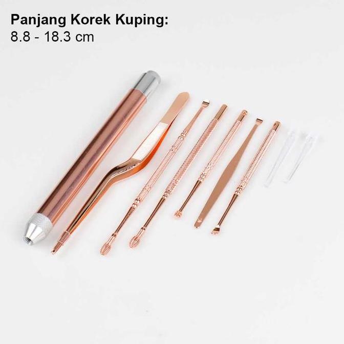 KEIYOKO Alat Pembersih Telinga Korek Kuping Ear Spoon LED 7 PCS - JC9