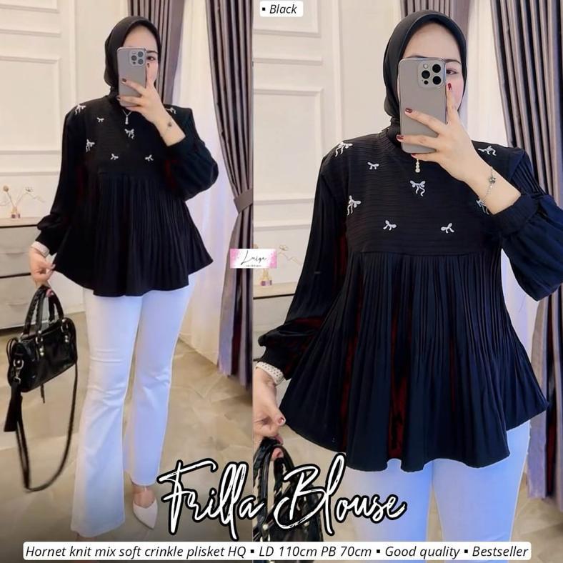 HOT SALE Nisya/Frilla/Selly/Delia Blouse Knit Original LAIQA