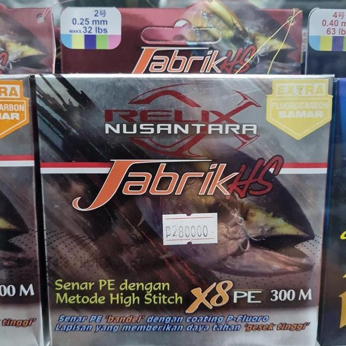 Senar Pancing Benang Pe Jabrik Hs X8 300 Meter