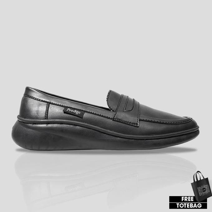 Kets- Sepatu Formal Pria Casual Slip On Pantofel Lokal Prodigo Sakala Hitam
