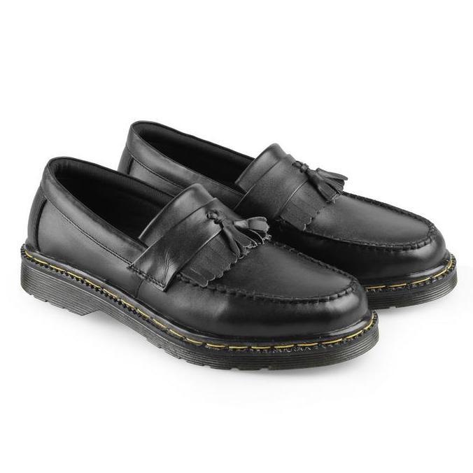 Kets- Sepatu Kulit Pria Azcost Loafer Hitam Original