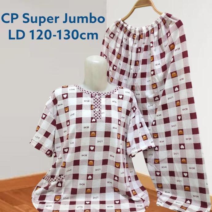 Sleepoi- Baju Tidur Cp Super Jumbo Babydoll Wanita Cp Oversize Bahan Kaos Ld 130Cm Gambar Bordir Dan