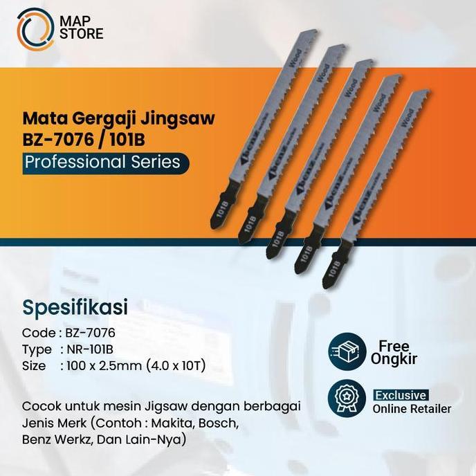 Ironday- Jigsaw Blade Premium 101B / Mata Gergaji By Benz Werkz