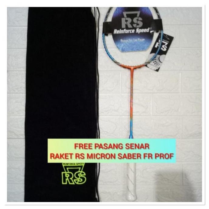 Promo Raket badminton RS MICRON SABER FR PROF +tas+grip ORIGINAL Diskon