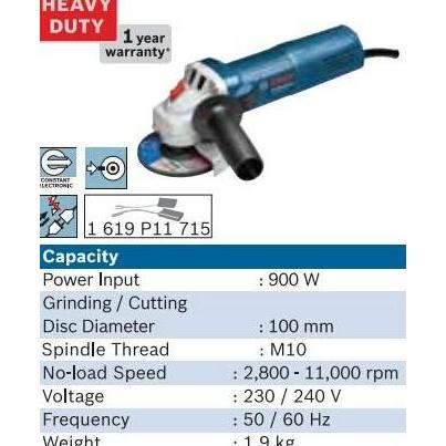 TERBARU Gerinda GWS 9-100S Variable Speed Bosch / Small Angle Grinder Bosch