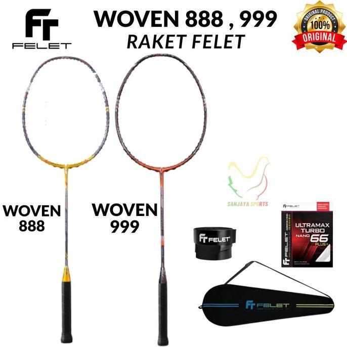 Promo RAKET FELET WOVEN BADMINTON BULUTANGKIS FELET WOVEN 999 888 ORIGINAL Diskon